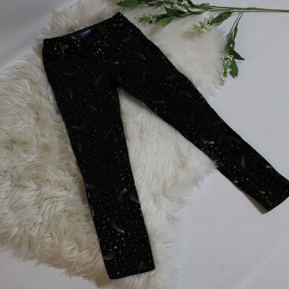 Old Navy Girls Rockstar Jeggings Black and Gold - Picture 4 of 8